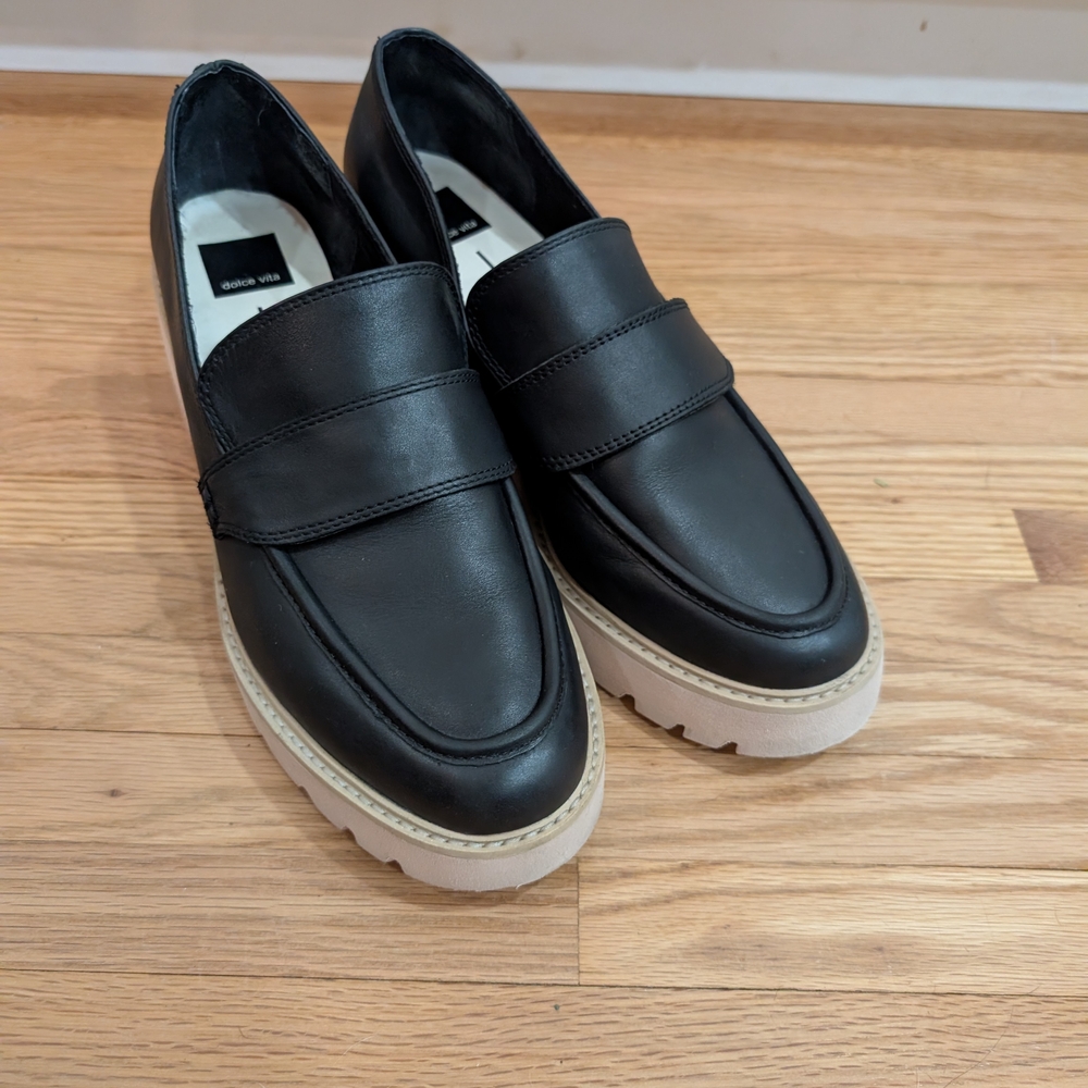 Dolce Vita Leather Loafers, Chunky Platform  | Halona | Sz 11B